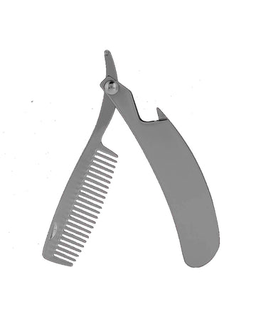Jully France Metal Beard Comb M-D-5 (Razor Shape)